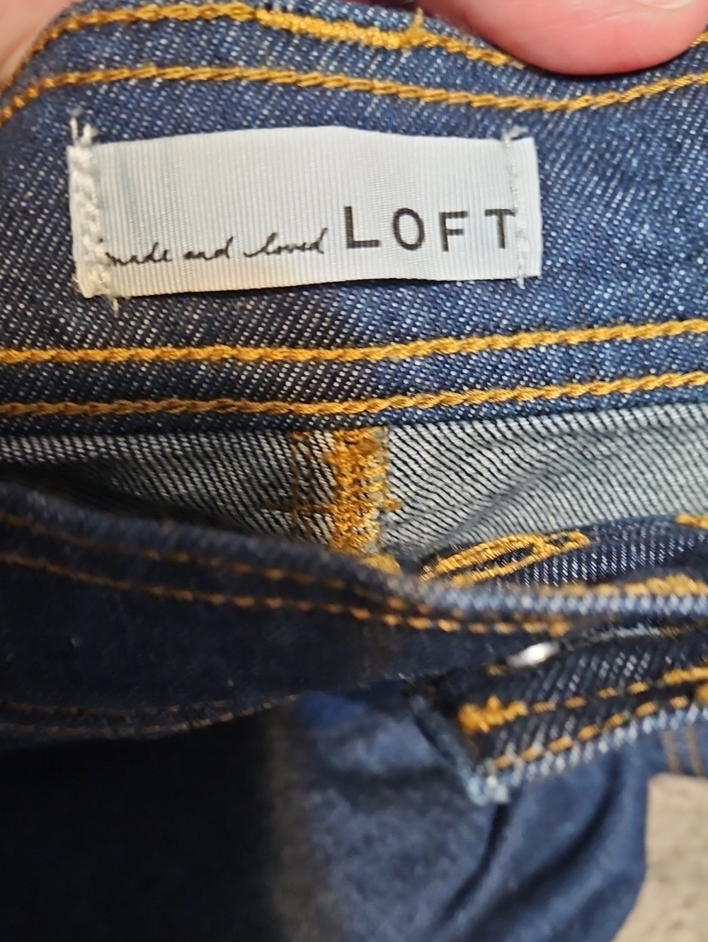 LOFT High-Rise Dark Blue Wide-Leg Trouser Jeans-NWOT - Picture 9 of 11